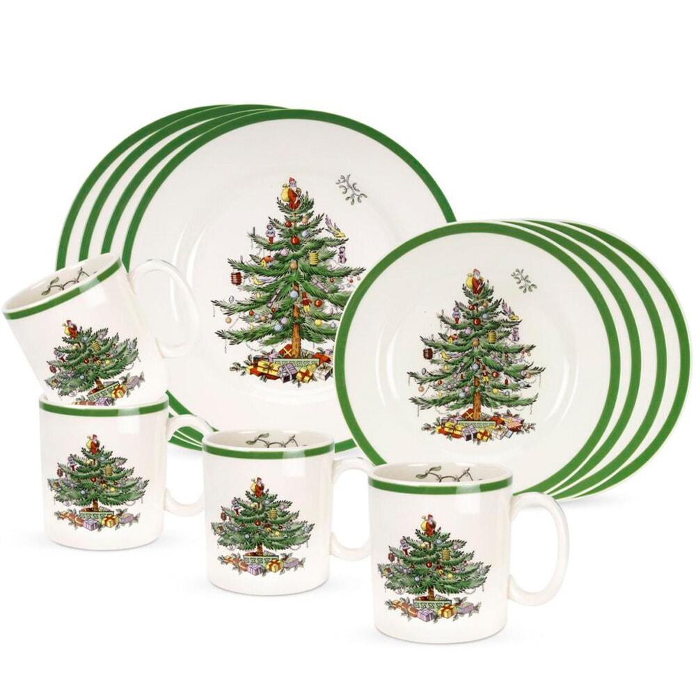 Spode Christmas Treeシリーズ　12ピースセット Amazon.com | Spode Christmas Tree 12-Piece Melamine Dinnerware Set